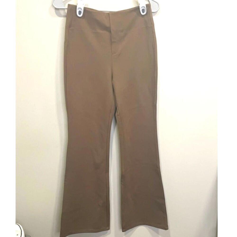 NWT Halara Flex High Waisted Back Side Pocket Flare Teak Brown Pants Size PS - Picture 2 of 8